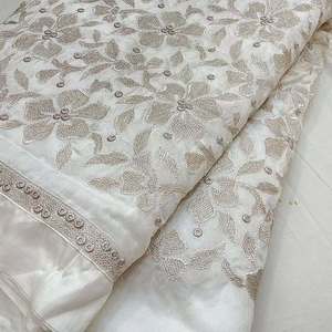 Tissu brodé malté, tissus textiles, tissu dentelle, tissu organza pour marques de mode, approvisionnement en vêtements, vente en gros, export en vrac, achat - Product Image 2