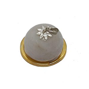 Colgante de cristal natural, jade blanco y colgante de bola natural King, colgante de moda grabado, amuleto de cristal de Gujarat - Product Image 2