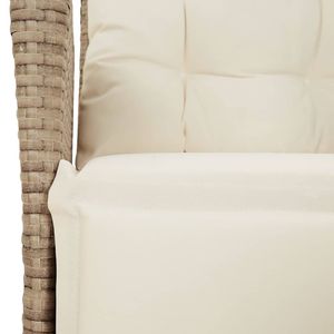 5-Piece Beige Poly Rattan Patio Dining <b>Set</b> with Cushions <b>Garden</b> <b>Sets</b> - Product Image 6