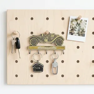 Vintage Car Wall Mounted Zinc Key Holder with Welcome Sign Antique Finish Multifunction Key <b>Rack</b> Decorative Entryway Organizer - Product Image 2