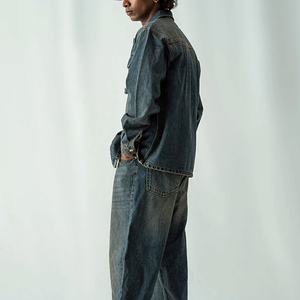 เสื้อเชิ้ตเดนิมผู้ชายพิมพ์โลโก้ตามสั่งแบบใหม่ สวมใส่สบาย ทันสมัย ลดราคาออนไลน์ ผลิตในปากีสถาน - Product Image 2