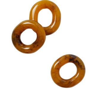 New Arrival Tortoise Shell Resin Napkin Rings Set Round Design <b>Table</b> Decor <b>Dining</b> Accessory Elegant Kitchen Styling - Product Image 1