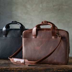 Sac à main en cuir véritable pour homme, sacoche pour ordinateur portable, sac à bandoulière, sac messager, sac de voyage, sac de bureau, grande capacité - Product Image 5