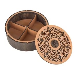 Decorative Wooden Spice Organizer Handmade Masala Storage Box High Quality Kitchen Display Use - Product Image 5