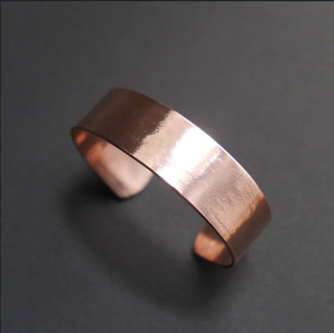 Bracelet en cuivre pur rustique, artisanat métallique, 100 % cuivre original, poli rustique - Product Image 1