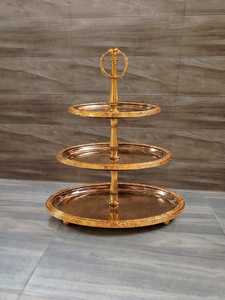 Luxury Silver Metal <b>Cake</b> <b>Stand</b> <b>Set</b> Round Dessert Display <b>Stand</b> for Wedding & Party - Product Image 2