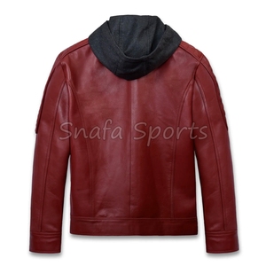 2026 OEM Top Selling Men's <b>Sheepskin</b> Leather Collar <b>Jacket</b> 100% High Quality Wholesale Low MOQ <b>Jackets</b> For Men - Product Image 6