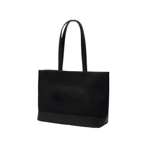 Sac fourre-tout minimaliste en polyester noir, ouverture supérieure, usage quotidien, style féminin - Product Image 4