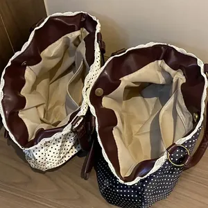 Bolso de mano vintage de moda para mujer, estilo Y2K, casual y chic, bandolera para dama, estética que combina con todo, bolso de hombro con puntos, estilo streetwear. - Product Image 3