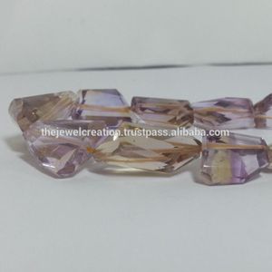 8mm 10mm 12mm Natural Ametrine <b>Crystal</b> Faceted Tumble Nuggets Gemstone <b>Beads</b> Strands Semi Precious Wholesale price Jewelry Bulk - Product Image 1