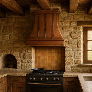 Hotte de cuisine en cuivre authentique, fabriquée avec un savoir-faire supérieur, élégante, décorative et fonctionnelle, équipement de ventilation pour la cuisson - Product Image 6