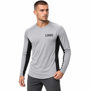 เสื้อออกกำลังกายผู้ชายสำหรับฟิตเนส ขายส่ง ผ้าโพลีเอสเตอร์ระบายอากาศได้ดี เสื้อผ้าฟิตเนสสำหรับออกกำลังกาย ผู้ผลิตเสื้อผ้ากีฬาประสิทธิภาพสูง - Product Image 1