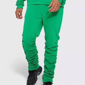 Ensemble de survêtement sportif vert uni pour homme, sweat-shirt à capuche décontracté à manches longues, pantalon de jogging à taille élastique et poignets côtelés - Product Image 5