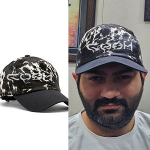 Gorra de béisbol de cuero con pelo de vaca blanco y negro |   Regalo del Rancho Occidental - Product Image 6