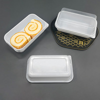 Boîte d'emballage transparente en PET pour gâteau roulé, qualité alimentaire, conteneur d'emballage pour boulangerie