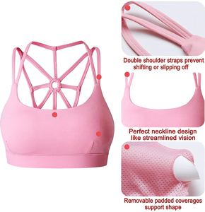 Women Gym Sports <b>Bra</b> <b>Stretch</b> Comfortable Breathable Nylon Spandex Apparel OEM Custom Manufacturing Service Available - Product Image 2