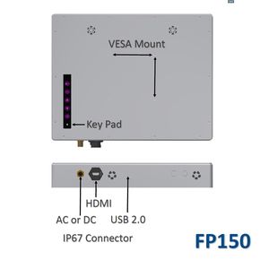 Monitor Industrial Marino con Pantalla Táctil IP67 Resistente al Agua (PCAP/Resistiva), Atenuación Automática, Control Remoto IR, Carcasa de Aluminio - Product Image 3