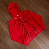 Hoodie zippé à bords bruts très prisé, personnalisé avec panneau 3D en tissu non tissé, en molleton de coton épais