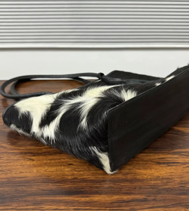 Bolso Tote de Cuero Vacuno con Pelo, Estilo Vintage, Gran Capacidad, Portátil, de Cuero Genuino - Product Image 4