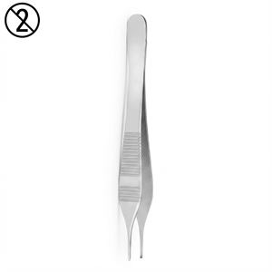 Pinzas Adson Desechables de un Solo Uso, 1X2 Dientes, Acero Inoxidable Estándar, Instrumento Quirúrgico para Manipulación Precisa de Tejidos - Product Image 3