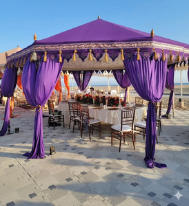 Diseño de Carpa Romántica y Elegante para Bodas en Color Lavanda, Modelo Clásico de Mandap para Fiestas de Boda, Decoraciones de Lona para Exteriores - Product Image 3