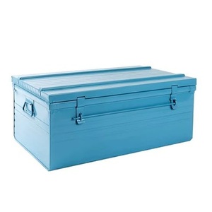 Vintage Leather Trunk Box/Antique Leather <b>Storage</b> <b>Chest</b> Handmade Lacquer Finish Flexible 20-35L Capacity American Style - Product Image 4