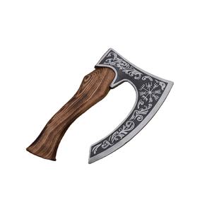 Hacha Vikinga de Acero al Carbono Hecha a Mano de Grado Industrial con Funda de Cuero y Madera, Garantía de 3 Años, Uso Diario, Venta al por Mayor - Product Image 1