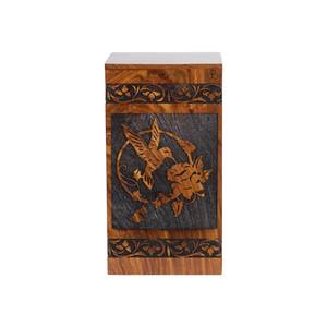 Urna funeraria artesanal de palisandro, caja de recuerdo de madera grabada, urna hecha a mano. - Product Image 2