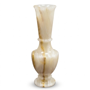 Elegant Stylish Coral <b>Fossil</b> Flower Vase Modern Marble <b>Stone</b> Design 6x16 Inch Tabletop Vase CROXX LINC INTERNATIONAL - Product Image 2