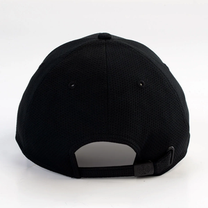 Black 6-Panel Baseball <b>Cap</b> with 3D Gold Leaf Embroidery and Button on Brim Unisex Mesh Fitted <b>Hat</b> Casual Spring Summer Style - Product Image 4