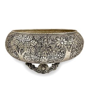 Artesanía india para decoración del hogar, Urli Chapado en plata, redondo, hecho a mano, 12,5 pulgadas, para decoración y regalo, novedad - Product Image 1