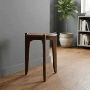 Table basse ronde en bois moderne, design minimaliste, fabrication artisanale, facile à nettoyer, meubles de salon SUNWOODD EXPO pour usage domestique - Product Image 5