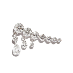 Boucles d'oreilles à clip en argent 925 de luxe avec diamant taillé ovale en forme de goutte d'eau pour femmes, bijoux de mariage - Product Image 2