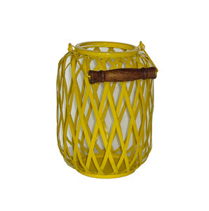 Lanterne à bougie en métal cuivre, forme cylindrique, motif floral géométrique découpé, poignée en fil métallique, décoration de centre de table - Product Image 6