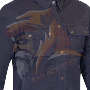 Chaquetas Vaqueras para Hombre, Diseño Elegante, Color Sólido, Manga Larga, Múltiples Bolsillos, para Adultos - Product Image 5