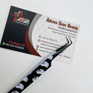 Pinzas de Extensión de Pestañas de Acero Inoxidable con Punta Puntiaguda de 90 Grados, Diseño Personalizado, con Punta de Fibra, Probadas a Mano, con Logotipo Personalizado - Product Image 6