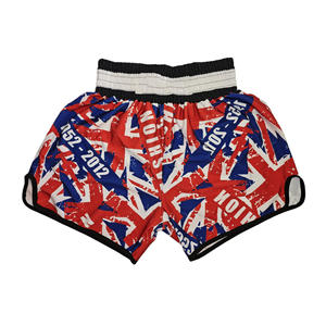 Pantalones Cortos de Muay Thai para Hombre, Estampado Satinado, Cintura Elástica, para Entrenamiento de Gimnasio, Kickboxing, Ligeros, Coloridos - Product Image 1