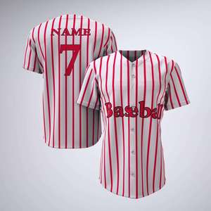 Maillots de baseball respirants personnalisés de qualité supérieure, imprimés par sublimation, grandes tailles, vente en gros, uniformes pour hommes 100% polyester - Product Image 2