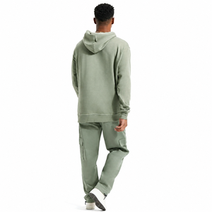 Sweat-shirt à capuche vert olive pour homme, coupe classique, décontracté, 100 % polyester, molleton bouclette, poche imprimée, hiver, vêtement éco-responsable - Product Image 5