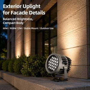 Projecteurs LED extérieurs étanches IP65 haute puissance en aluminium AC 96W certifiés CE RGBW/Blanc chaud 6000K Lumière du jour pour grandes surfaces - Product Image 2