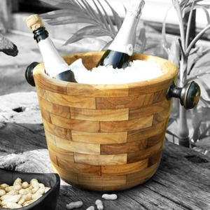 Customized Wood Ice Bucket with Double Stainless Steel Premium Eco-Friendly Wine and <b>Cooler</b> for Hotels and Outdoor Parties - Product Image 6