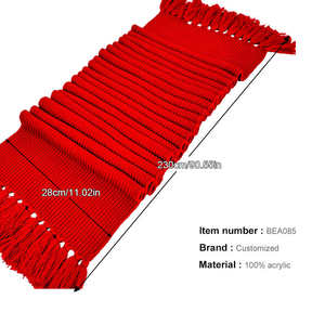 Écharpe tricotée unisexe en gros – Vêtement d'hiver épais – Écharpes souples pour adultes en tricot côtelé personnalisables - Product Image 5