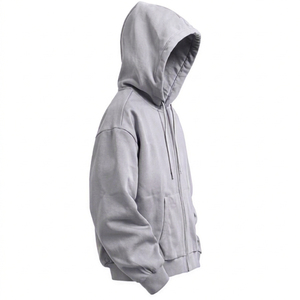Fabricante de Ropa, Sudadera con Capucha Personalizada para Hombre, 420GSM, 100% Algodón, con Cierre, Talla Grande, Unisex, Color Sólido, Estilo Urbano - Product Image 6