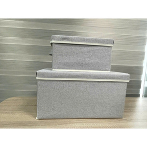 Caja de Almacenamiento Plegable de Tela Azul MA49L, 45x35x24cm, 1.3kg, para Ropa, Juguetes y Accesorios, Organización en Armarios y Espacios de Vida - Product Image 4