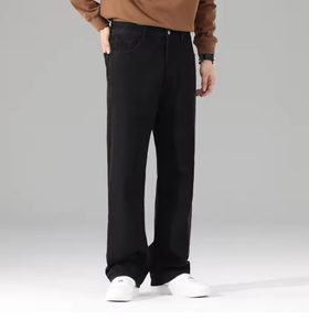 Male Brand New Autumn Jeans Men Black Casual Baggy Trousers <b>Classic</b> Straight Comfortable Wide Denim Trousers Men Clothing - Product Image 6