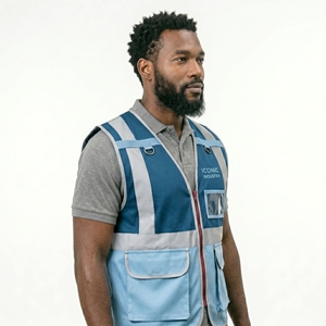 Gilet de sécurité coupe-vent pour travaux de construction, moto, haute visibilité, réfléchissant, respirant, imperméable, polyester, séchage rapide, pour la route - Product Image 3