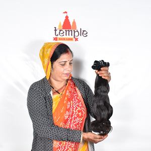 Vague naturelle pas cher brut 100% indien Remy cheveux Temple Double trame dessiné cuticule aligné lâche vague profonde droite cheveux humains - Product Image 5