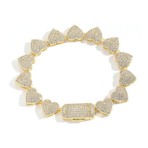 925 Sterling <b>Silver</b> Iced Out Moissanite Diamond Tennis Bracelet D Color VVS1 Hip Hop Jewelry <b>for</b> <b>Men</b> and Women - Product Image 1
