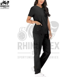 Nouvelle Arrivée Style Européen Blouse Médicale d'Infirmière Extensible à Col en V avec Poche Taille Moyenne pour l'Automne - Product Image 4