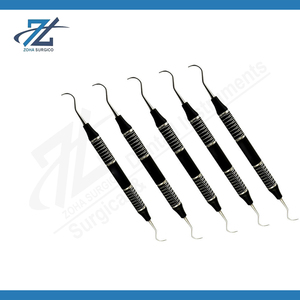 Premium Top Quality Manual Tooth <b>Scraper</b> for Teeth <b>Cleaning</b> Black Coated Dental Scalar Kit Stainless Steel Made in Pakistan - Product Image 6